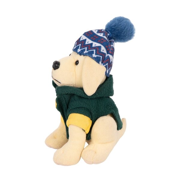 Raising Canes Home Alone Plush Kevin Dog 10" Green Fleece Vest Pom Hat Stuffed - Picture 3 of 5